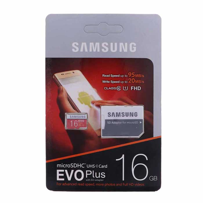 کارت حافظه microSDHC سامسونگ مدل Evo Plus کلاس 10 استاندارد UHS-I U1 سرعت 95MBps ظرفیت 16 گیگابایت به همراه آداپتور SD asrtools