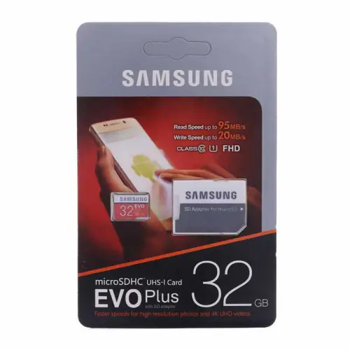 کارت حافظه microSDHC سامسونگ مدل Evo Plus کلاس 10 استاندارد UHS-I U1 سرعت 95MBps همراه با آداپتور SD ظرفیت 32 گیگابایت asrtools