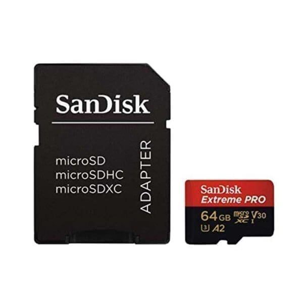 کارت حافظه microSDXC سن دیسک مدل Extreme PRO کلاس A2 استاندارد UHS-I U3 سرعت 170MBs به همراه آداپتور SD ظرفیت 64 گیگابایت AsrTools