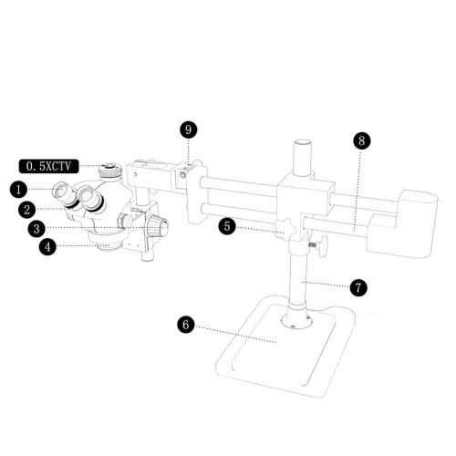 Kailiwei RF4 RF7050TVW-microscope-0-لوپ سه چشم کایلیوی مدل Kailiwei RF4 RF7050TVW