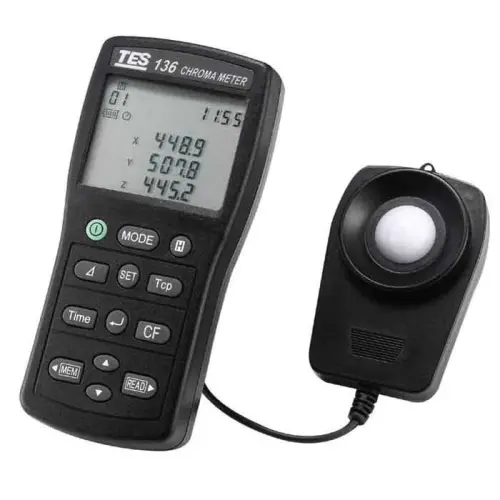 TES-136 Chroma Meter Illuminometer Meter with Data Logger Function-0- کلوین متر و رنگ سنج نور تی ای اس مدل TES TES-136