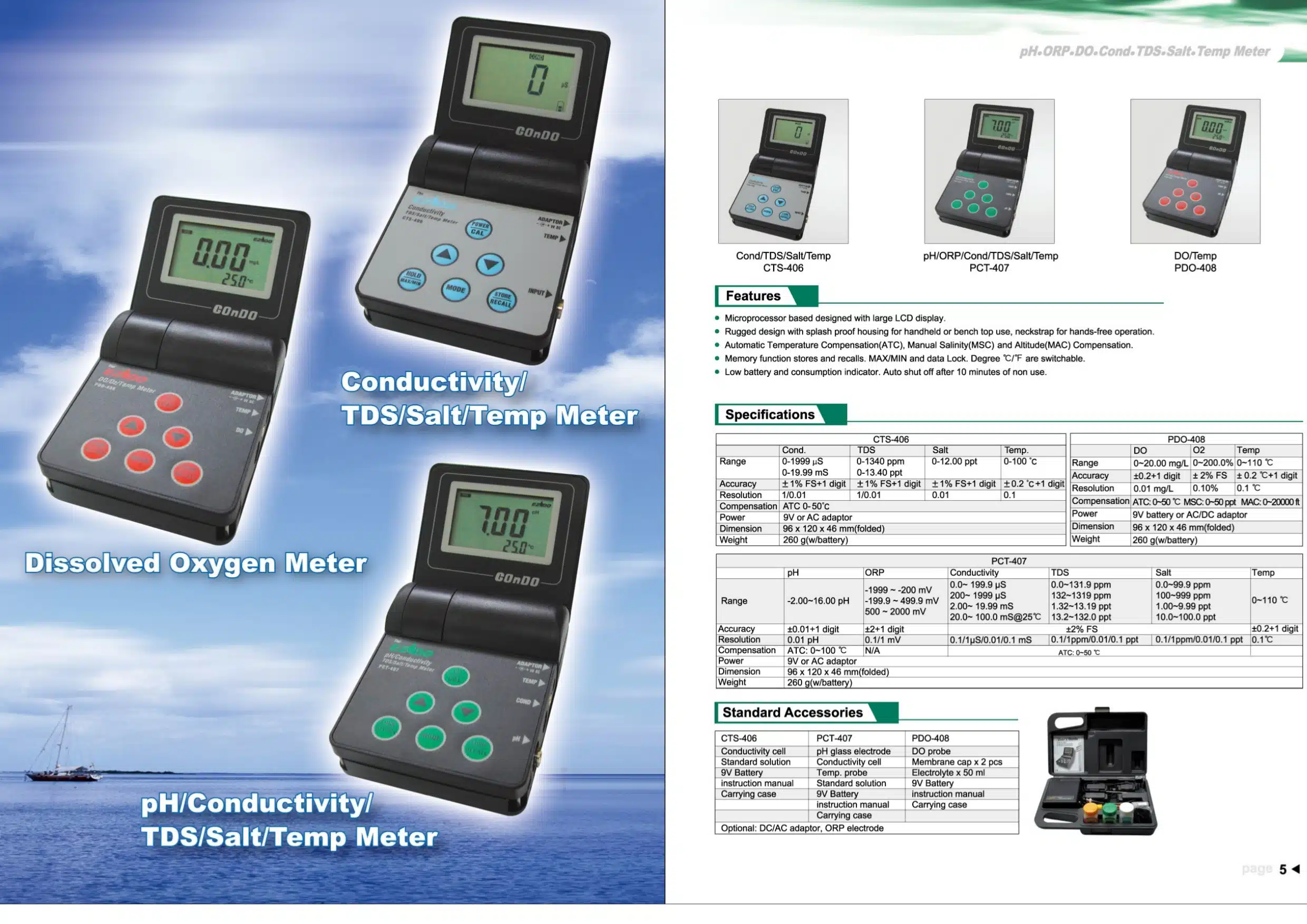 کنداکتیوی متر پرتابل ازدو مدل CTS-406