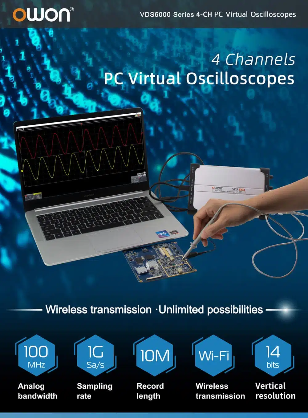 کارت اسیلوسکوپ اوون مدل OWON VDS-6104