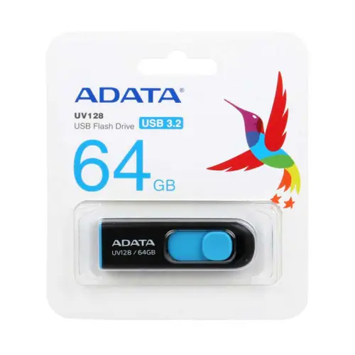 فلش مموری ای دیتا مدل ADATA DashDrive UV128 ظرفیت 64 گیگابایت ASRTOOLS