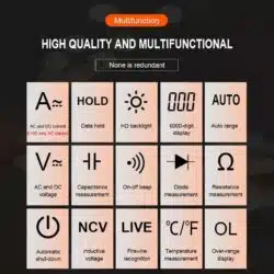 610E VICTOR Digital Clamp Meter AC DC 1000A 6000 Counts True RMS Measure VFD and Inrush Current-0-مولتی متر کلمپی ویکتور مدل VICTOR 610E