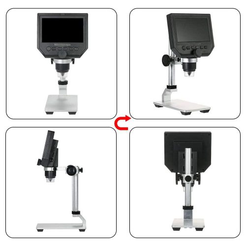 Aluminum Alloy Stand Holder for USBWi-Fi Digital Microscope, Bysameyee Universal Diameter Metal Mount-0-پایه میکروسکوپ دیجیتال مدل GS600