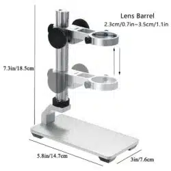 Aluminum Alloy Stand Holder for USBWi-Fi Digital Microscope, Bysameyee Universal Diameter Metal Mount-0-پایه میکروسکوپ دیجیتال مدل GS600