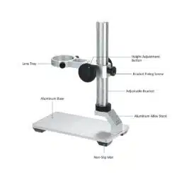 Aluminum Alloy Stand Holder for USBWi-Fi Digital Microscope, Bysameyee Universal Diameter Metal Mount-0-پایه میکروسکوپ دیجیتال مدل GS600
