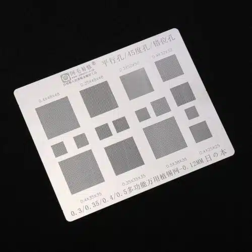 Amaoe Universele Soldeer Template Bga Reballing Stencil Multi Functie Bga Stencil 0.30.350.40.5Parallel45 Graden Gat-0-شابلون همه کاره آمئو مدل Amaoe universal stencil