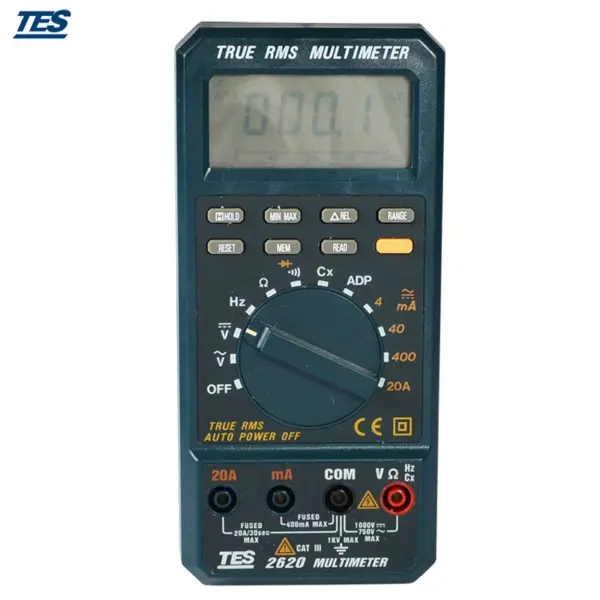 مولتی متر True RMS تی ای اس مدل TES-2620 عصرتولز