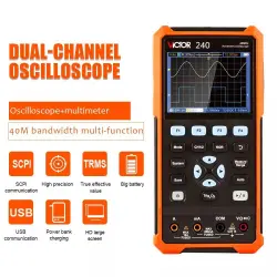 VICTOR 240 handheld digital automotive oscilloscope with multimeter two channel 40mhz bandwidth electronic meter with USB SCPI-0-اسیلوسکوپ دستی ویکتور مدل VICTOR 240