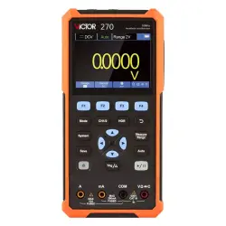 VICTOR 270 oscilloscope with multimeter auto range 70MHz bandwidth Storage handheld Oscilloscope-0-اسیلوسکوپ دستی ویکتور مدل VICTOR 270