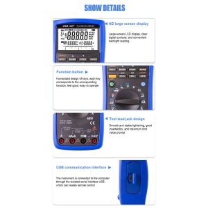 VICTOR VC98A+ 4 12 22000 Words Multifunctio Multimete Accuracy Of 0.05% With AC Hz True RMS Bar Graph 1KHz Bandwidth-0-مولتی متر ویکتور مدل Victor 98A Plus