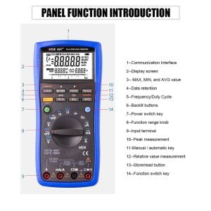 VICTOR VC98A+ 4 12 22000 Words Multifunctio Multimete Accuracy Of 0.05% With AC Hz True RMS Bar Graph 1KHz Bandwidth-0-مولتی متر ویکتور مدل Victor 98A Plus