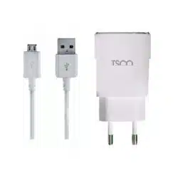 شارژر دیواری تسکو مدل TSCO TTC 57 به همراه کابل تبدیل microUSB ASRTOOLS