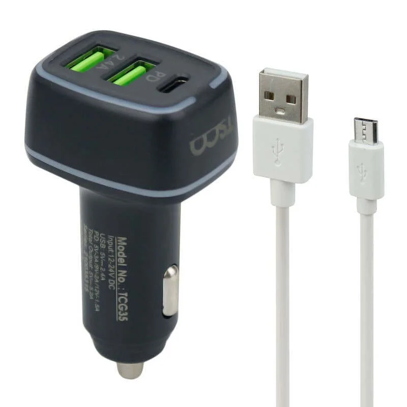 شارژر فندکی تسکو مدل TSCO TCG35 به همراه کابل تبدیل MicroUSB ASRTOOLS شارژر فندکی تسکو مدل TSCO TCG35 به همراه کابل تبدیل MicroUSB ASRTOOLS