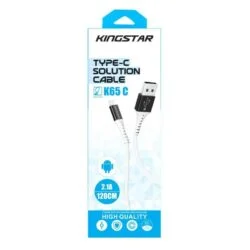کابل تبدیل USB به TYPE-C کینگ استار مدل KINGSTAR K65C طول 1.2 متر عصرتولز