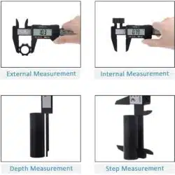 Digital Caliper Measuring Tool, CACHOR 0-6 Vernier Caliper - 150mm Electronic Micrometer Caliper with Large LCD Screen, Auto-Off, Inch Millimeter Conversion-0-کولیس دیجیتال مدل 150mm