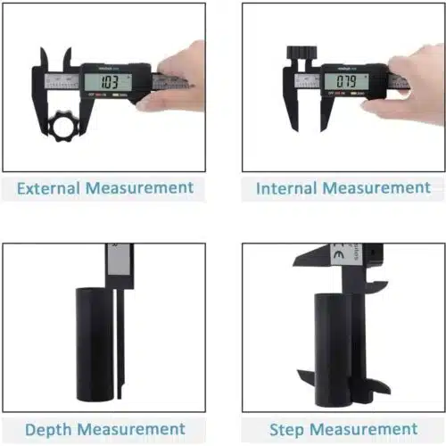 Digital Caliper Measuring Tool, CACHOR 0-6 Vernier Caliper - 150mm Electronic Micrometer Caliper with Large LCD Screen, Auto-Off, Inch Millimeter Conversion-0-کولیس دیجیتال مدل 150mm