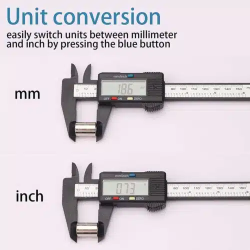 Digital Caliper Measuring Tool, CACHOR 0-6 Vernier Caliper - 150mm Electronic Micrometer Caliper with Large LCD Screen, Auto-Off, Inch Millimeter Conversion-0-کولیس دیجیتال مدل 150mm