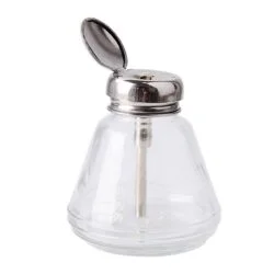 GLASS ALCOHOL BOTTLE DKT-18A 180ML-0-جا الکلی پمپی شیشه ای مدل DKT-18A حجم 180 میلی لیتر