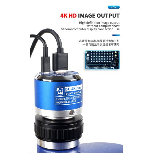 MECHANIC DX-4K Mini 4K pixel Industrial HD Camera 2400W resolution for Microscope Inspection Test Maintenance Video Recording-0-دوربین لوپ دیجیتال مکانیک مدل MECHANIC DX-4K Mini کیفیت 4K