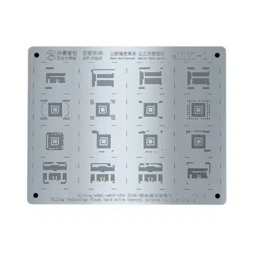 Mijing MJ EMMC 1 Manual Plant Tin Net Series BGA Reballing Stencil Direct Heating Template Phone Nand Reballing Repair Tools-1-شابلون هارد میجینگ مدل MIGING EMMC-1