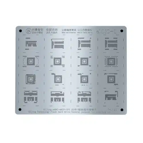 Mijing MJ EMMC 1 Manual Plant Tin Net Series BGA Reballing Stencil Direct Heating Template Phone Nand Reballing Repair Tools-1-شابلون هارد میجینگ مدل MIGING EMMC-1