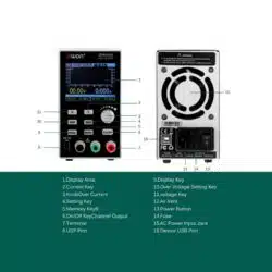 OWON SPE6102 Power supply programmable laboratory; Ch 1; 0÷60VDC; 0÷10A; 200W-0-منبع تغذیه دیجیتال قابل برنامه ریزی اوون مدل OWON SPE6102