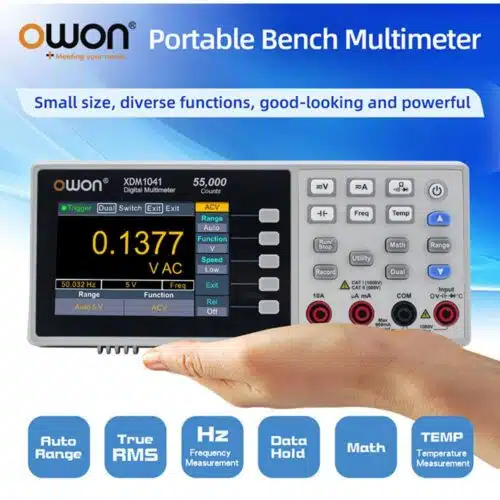 Owon XDM1041 USBRS232 Digital Multimeter 55000 Counts High Accuracy Universal Desktop Multimeters Meter With 3.5Inch LCD Screen-0-مولتی متر دیجیتال رومیزی اوون مدل OWON XDM1041