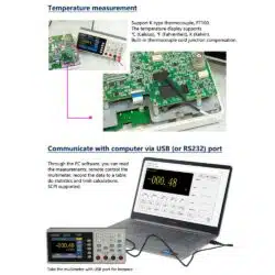Owon XDM1041 USBRS232 Digital Multimeter 55000 Counts High Accuracy Universal Desktop Multimeters Meter With 3.5Inch LCD Screen-0-مولتی متر دیجیتال رومیزی اوون مدل OWON XDM1041