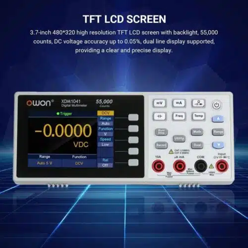 Owon XDM1041 USBRS232 Digital Multimeter 55000 Counts High Accuracy Universal Desktop Multimeters Meter With 3.5Inch LCD Screen-0-مولتی متر دیجیتال رومیزی اوون مدل OWON XDM1041