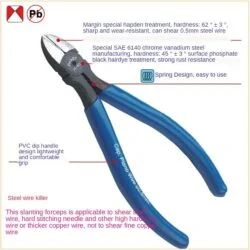 PROSKIT 8PK-905 CUTTING PLIER CAP PIANO WIRE 0.5 MM-0-انبر سیم چین پروسکیت مدل Proskit 8PK-905