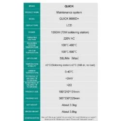 Quick 8686D+ 2 in 1 Rework Station Hot Air Gun Electric Soldering Iron Mobile Phone Screen Motherboard Lead-free Repair Tool-0-هیتر و هویه کوییک مدل Quick 8686D PLUS عصرتولز