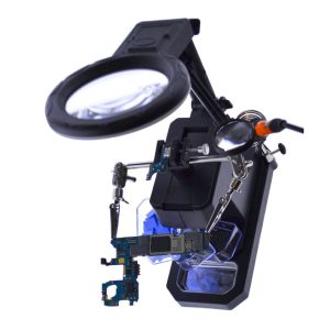 ذره بین گیره دار و پایه هویه مدل TE-803 ASRTOOLS