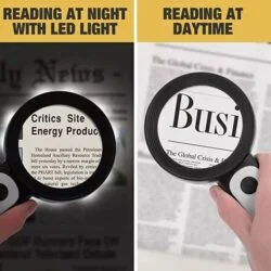 30X 18 LED Lights Cold Warm Light High-definition Elderly Reading Repairing Glass Magnifying Glass-0-ذره بین دستی با نور LED مدل 18-2290