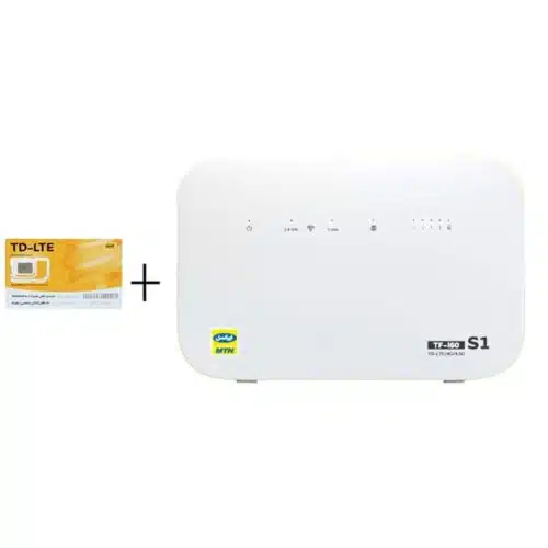 مودم 4G/TD-LTE ایرانسل مدل TF-I60 S1 همراه یک سیم کارت TDLTE عصرتولز