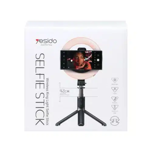 رینگ لایت و پایه نگهدارنده گوشی موبایل یسیدو مدل yesido SF12 asrtools