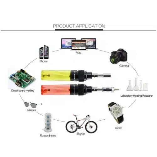 BESTOOL BST-100 Mini Micro Soldering Tool Gas Soldering Iron Welding Torch cordless 200W Pen Type-0-هویه گازی بست مدل BEST BST-100 مجموعه 4 عددی