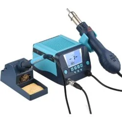 Bakon BK881 2-in-1 Soldering Station & Soldering Gun Multifunctional Digital Rework Station Hot Air Gun Soldering and Desoldering Tool LCD Display-0-هیتر و هویه باکون مدل Bakon BK881