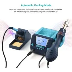 Bakon BK881 2-in-1 Soldering Station & Soldering Gun Multifunctional Digital Rework Station Hot Air Gun Soldering and Desoldering Tool LCD Display-0-هیتر و هویه باکون مدل Bakon BK881