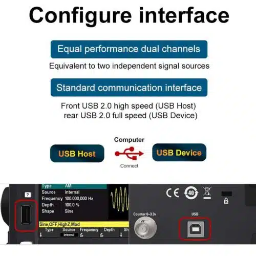 Hantek HDG3042B Digital Arb Waveform Generator 2CH DDS Frequency Meter 300MSas Function Signal Generator-0-سوئیپ فانکشن ژنراتور هانتک مدل HANTEK HDG3042B