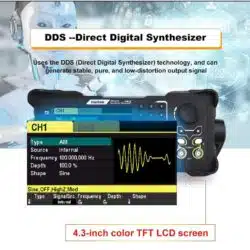 Hantek HDG3042B Digital Arb Waveform Generator 2CH DDS Frequency Meter 300MSas Function Signal Generator-0-سوئیپ فانکشن ژنراتور هانتک مدل HANTEK HDG3042B