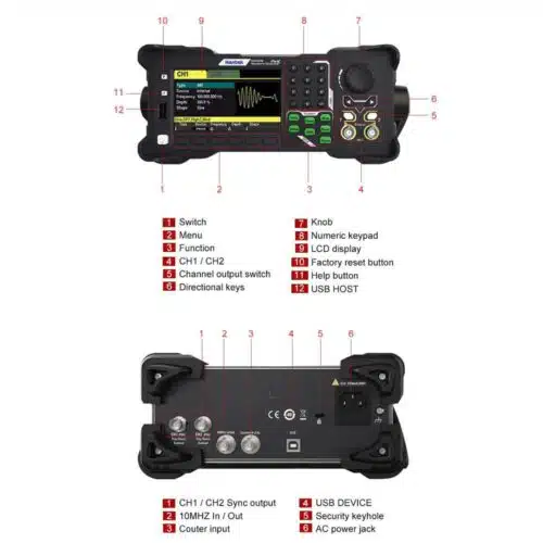 Hantek HDG3042B Digital Arb Waveform Generator 2CH DDS Frequency Meter 300MSas Function Signal Generator-0-سوئیپ فانکشن ژنراتور هانتک مدل HANTEK HDG3042B