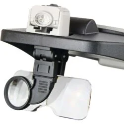 MG81001 RD 5 LED COLD AND WARM LIGHT SOURCE HEAD MOUNTED-0-ذره بین کلاهی چراغ دار مدل MG81001(RD) همراه با 6 عدد لنز