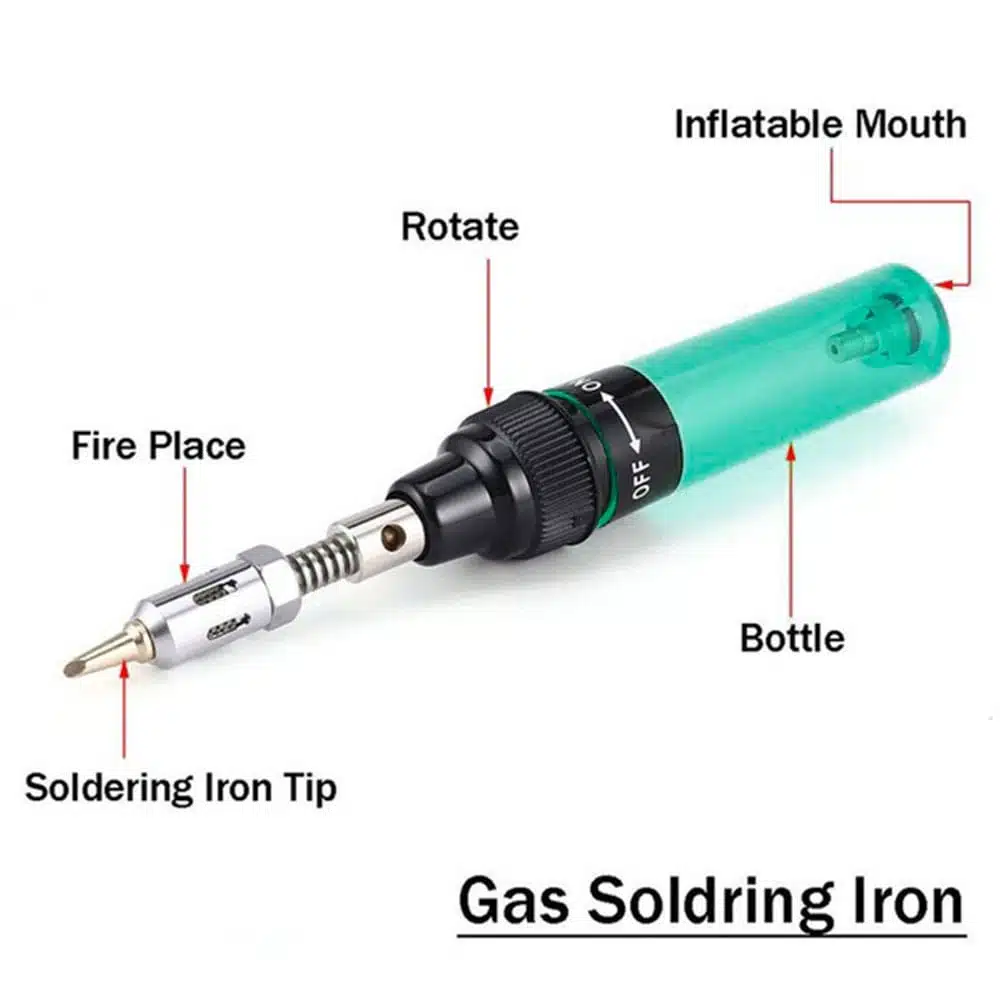 Mini Cordless Torch Soldering Iron Professional Pen Type Burner Butane 8ml Electric Blow Gun Handskit Welding Gas Solder Tools-0-هویه گازی مدل HT-F01 مجموعه 5 عددی
