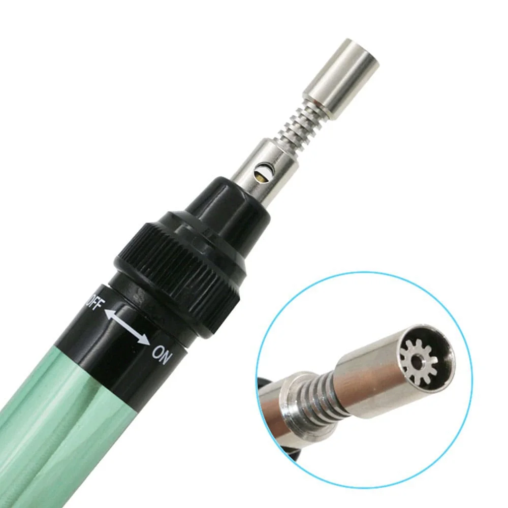 Mini Cordless Torch Soldering Iron Professional Pen Type Burner Butane 8ml Electric Blow Gun Handskit Welding Gas Solder Tools-0-هویه گازی مدل HT-F01 مجموعه 5 عددی