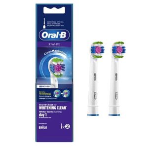 ORAL-B BRAUN 3d white brush head 2PCS-0-سری مسواک برقی اورال بی مدل ORAL-B 3D WHITE مجموعه 2 عددی