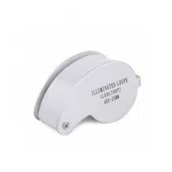 SRATE wholesale 40X25mm 2 LED Folding Jewellery Loupe Diamond Magnifier MG21011-0-ذره بین تاشو جیبی مدل MG21011