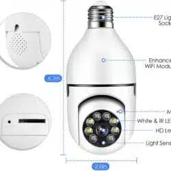 دوربین لامپی گردان مدل PTZ LAMP V380 عصرتولز